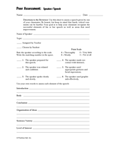 Peer Assessment: Speaker/Speech