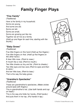 Family Finger Plays
