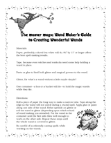 The Master Magic Wand Maker's Guide to Creating Wonderful Wands