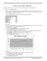 Create a Line Chart with Excel