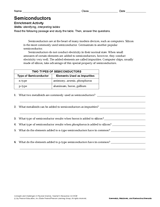 Activity: Semiconductors