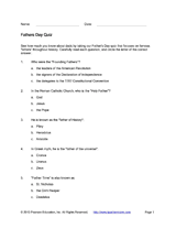 Father's Day Quiz