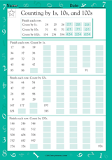Counting by 1s, 10s, and 100s (Grade 2)