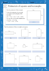 Perimeters of Squares and Rectangles I (Grade 4)