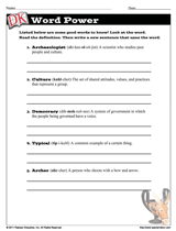 Life in Ancient Greece Word Power